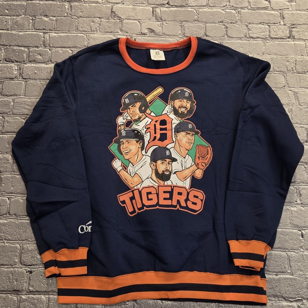 Detroit Tigers Caricature Sweatshirt Giveaway 5/2/2026 Adult XL